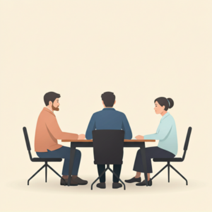 Grupo de personas sentados en una mesa